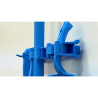 Hygienisches Hi-Flex-Wandhalterungssystem , 420 mm, Blau