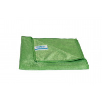 Quick&Bright microfibre cloth, green, with Christ sew-in tag, 40 x 40 cm