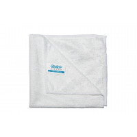 Quick&Bright microfibre cloth, white, with Christ sew-in tag, 40 x 40 cm