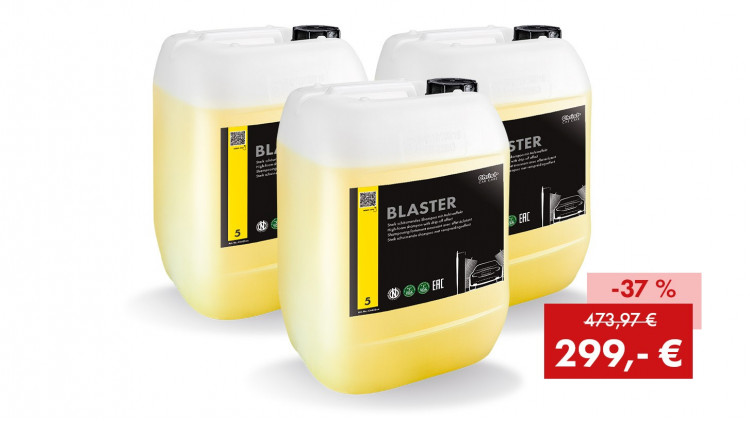 Aktionspaket BLASTER 2026: 3 x 25 kg Kanister zum Sonderpreis - Abbildung ähnlich