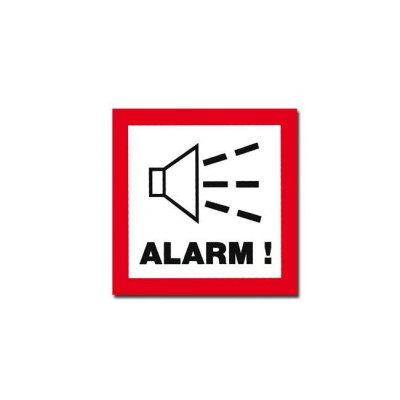 Aufkleber Alarm, 50 x 50 mm