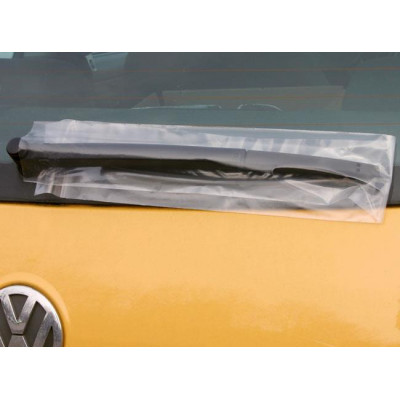 Plastic covers, protective covers for windscreen wipers, 800 x 90 x 0.045 mm, PU=2500 PCs, blocks of 50 pieces