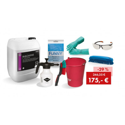 MACHINE CLEAN, Aktionspaket Waschanlage: 1 x 25 kg Kanister + Hilfsmittelpaket Waschanlage