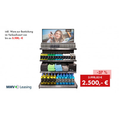 Aktionspaket: Quick&Bright LED-Leuchtregal für Autopflegeprodukte inkl. Ware zur Bestückung im Verkaufswert von bis zu 3.100 € Aktionspaket: Quick&Bright LED-Leuchtregal für Autopflegeprodukte inkl. Ware zur Bestückung im Verkaufswert von bis zu 3.100 €
