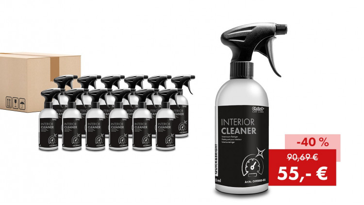 Aktionspaket Quick&Bright INTERIOR CLEANER, Innenraumreiniger: 12 x 500 ml Flasche - Abbildung ähnlich