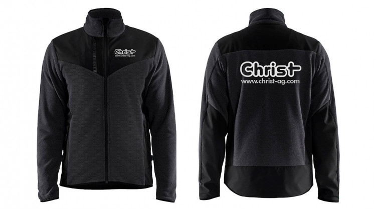 Strickjacke mit Softshell 5942 mit Christ Logo, Größe XL - Abbildung ähnlich