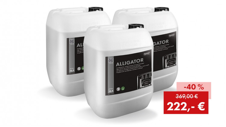 Aktionspaket ALLIGATOR, Hochalkalischer, schnell wirksamer Universal-Vorreiniger: 3 x 25 kg Kanister - Abbildung ähnlich