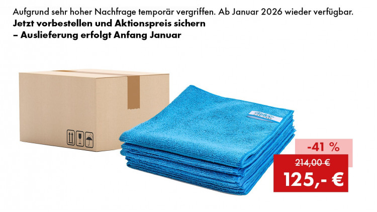 Aktionspaket: 200 x Quick&Bright Mikrofasertuch Universal, blau, mit Christ Einnäher, 40 x 40 cm - Abbildung ähnlich Aktionspaket: 200 x Quick&Bright Mikrofasertuch Universal, blau, mit Christ Einnäher, 40 x 40 cm - Abbildung ähnlich
