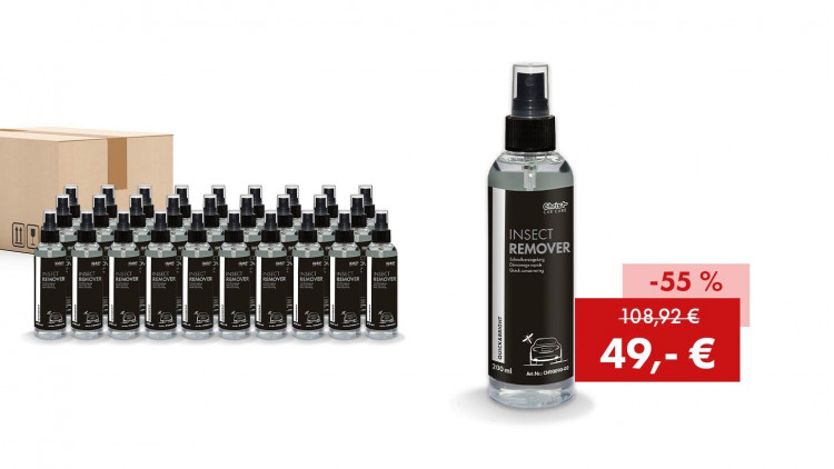 Aktionspaket Quick&Bright INSECT REMOVER, Insektenentferner: 28 x 200 ml Flasche - Abbildung ähnlich