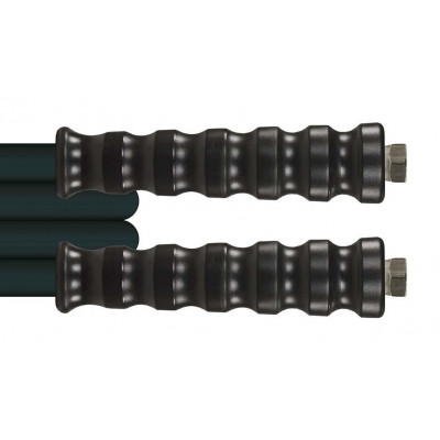 HD-Hochdruck-Schlauch, Drahteinlage, 10,0 m, Farbe schwarz, Dichtkegel (DKR), IG: 1/4