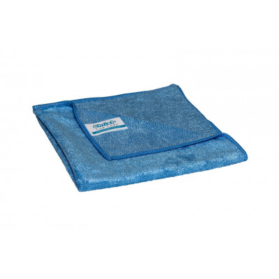 Quick&Bright microfibre cloth, blue, with Christ sew-in tag, 40 x 40 cm