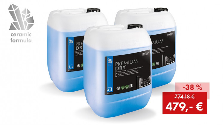 Aktionspaket PREMIUM DRY, CERAMIC FORMULA: 3 x 25 kg Kanister - Abbildung ähnlich