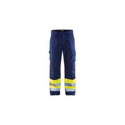 Hi-vis trousers 1564, navy blue/yellow, size 48