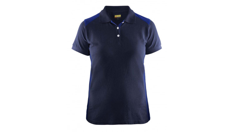 Damen Polo Shirt 3390, Farbe marineblau/kornblau, Größe L - Abbildung ähnlich
