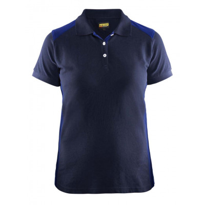 Damen Polo Shirt 3390, Farbe marineblau/kornblau, Größe XL
