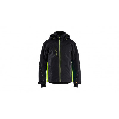 Leichte gefütterte Winterjacke 4890, Farbe schwarz/gelb, Größe XXXL