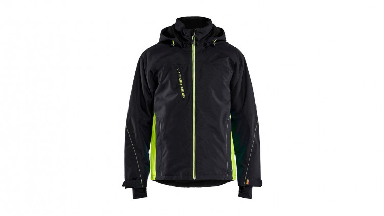 Leichte gefütterte Winterjacke 4890, Farbe schwarz/gelb, Größe XXL - Abbildung ähnlich
