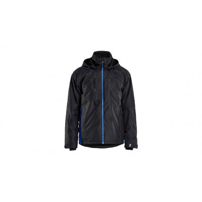 Leichte gefütterte Winterjacke 4890, Farbe schwarz/kornblau Größe XXL
