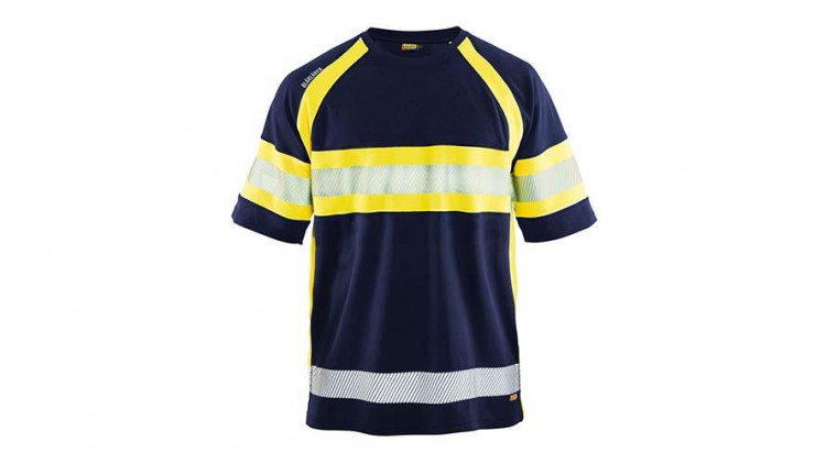 High Vis T-Shirt 3337, Farbe marineblau/gelb, Größe S - Abbildung ähnlich