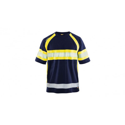 Hi-vis T-shirt 3337, navy blue/yellow, size XXXL
