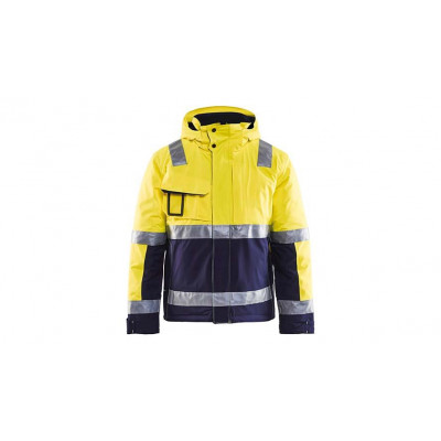 Hi-vis shell jacket 4987, yellow/navy blue, size S