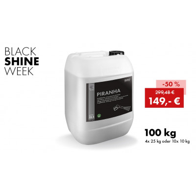BLACK SHINE WEEK 2025 - 100 kg PIRANHA, Alkalischer Vorreiniger, CH116xx