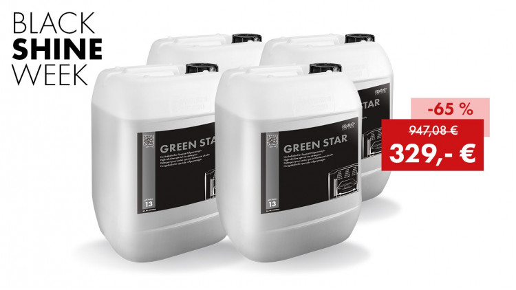 BLACK SHINE WEEK 2025 - 100 kg GREEN STAR, Alkalischer Spezial-Vorreiniger, CH109 - Abbildung ähnlich