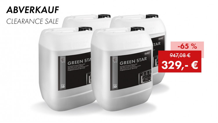 Abverkauf - 100 kg GREEN STAR, Alkalischer Spezial-Vorreiniger, CH109 - Abbildung ähnlich