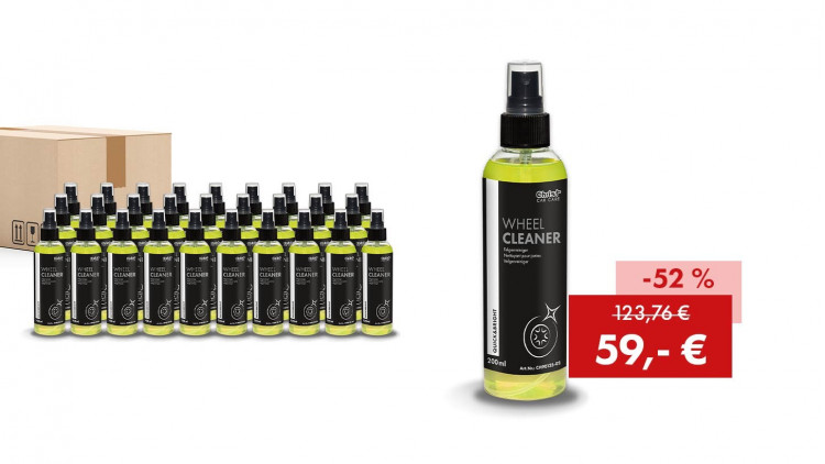 Aktionspaket Quick&Bright WHEEL CLEANER, Felgenreiniger-Gel: 28 x 200 ml Flasche - Abbildung ähnlich
