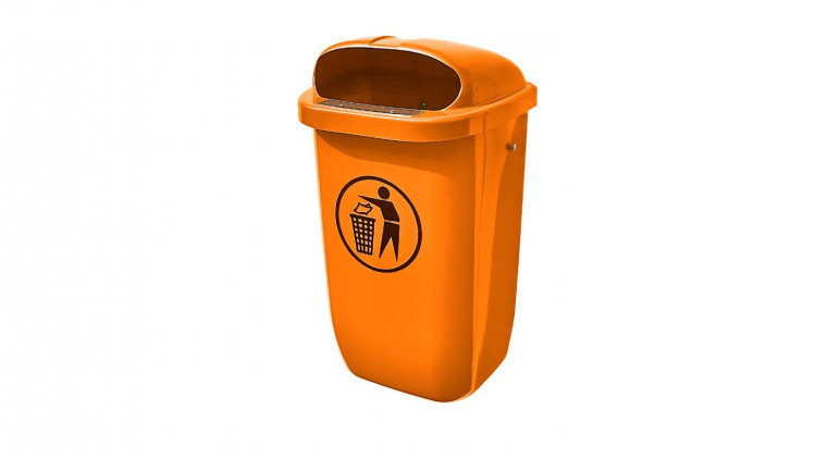 Außenabfalleimer, orange - Abbildung ähnlich Außenabfalleimer, orange - Abbildung ähnlich