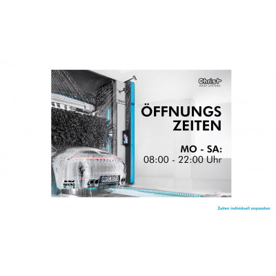 Öffnungszeiten-Schild – Motiv 1 – PWA – DIN A3