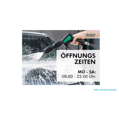 Öffnungszeiten-Schild – Motiv 3 – Schaumpistole – DIN A3