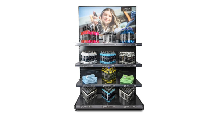 Quick&Bright LED-Leuchtregal für Autopflegeprodukte - Abbildung ähnlich