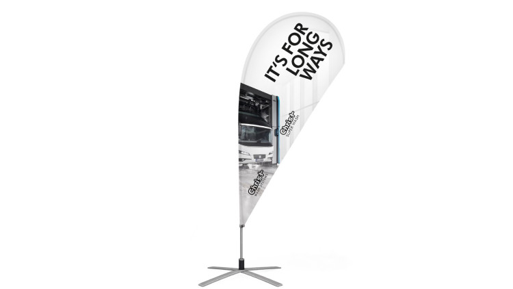 Beachflag in Tropfenform 