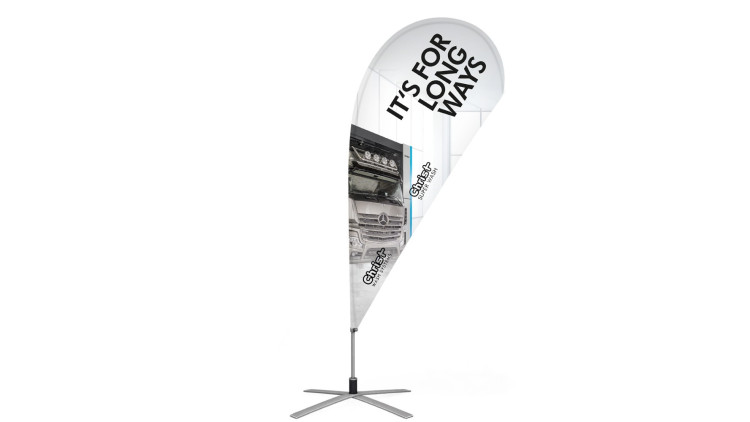 Beachflag in Tropfenform 