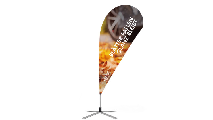Beachflag in Tropfenform 