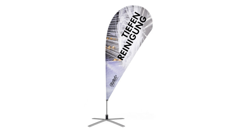 Beachflag in Tropfenform Beachflag in Tropfenform