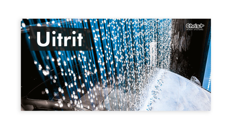 Hinweisschild „SPA FOR YOUR CAR“, Motiv 1 – Ausfahrt, 595 x 290 mm - Niederländisch - Abbildung ähnlich