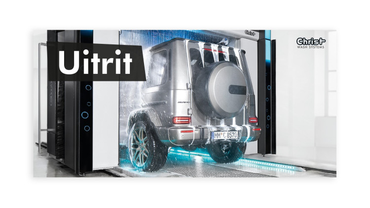 Hinweisschild „SPA FOR YOUR CAR“, Motiv 2 – Ausfahrt, 595 x 290 mm - Niederländisch - Abbildung ähnlich