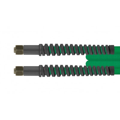 HD-Hochdruck-Schlauch, 5,0 m, Farbe Grün, Dichtkegel (DKOL), IG, M14 x 1,5, VA