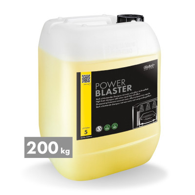 POWER BLASTER high-foam shampoo with extra-rapid drip-off effect, 200 kg