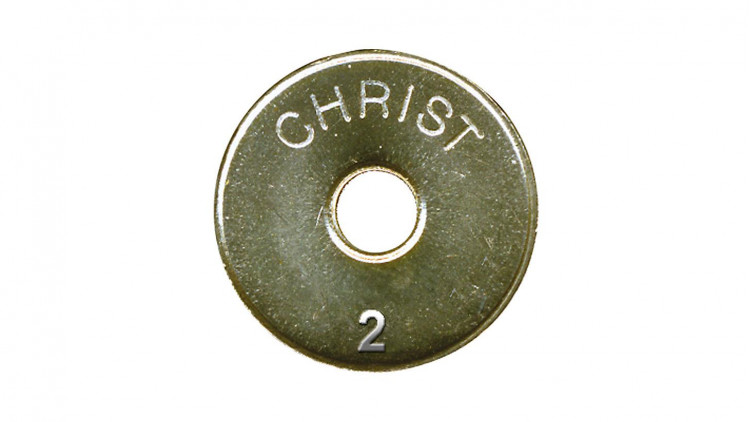 Wertmarke, Jeton, Christ 2, 22.0 mm geprägt mit Loch - Abbildung ähnlich