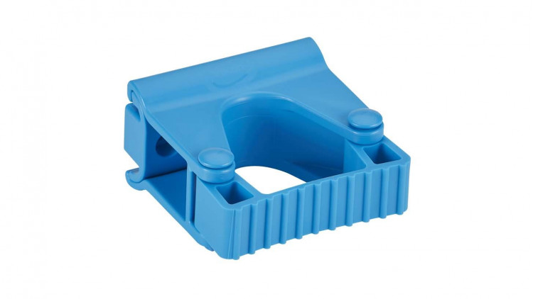 Hygienische Wandhalterung, Gummi-Clip-Modul, 82 mm, Blau - Abbildung ähnlich