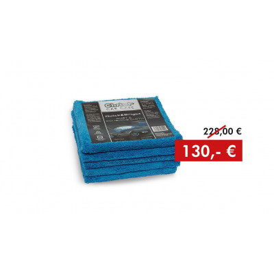 Promotion package: 120 x Quick&Bright polish cloth and duster, blue, 40 x 40 cm