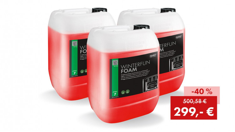 Aktionspaket WINTERFUN FOAM 2025: 3 x 25 kg Kanister - Abbildung ähnlich