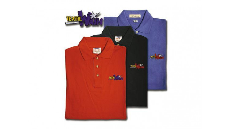 Poloshirt mit Bestickung Textil Wash, marineblau, Größe XXL - Abbildung ähnlich