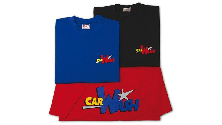 Rundhals T-Shirt Car Wash, kornblau, Größe L - Abbildung ähnlich