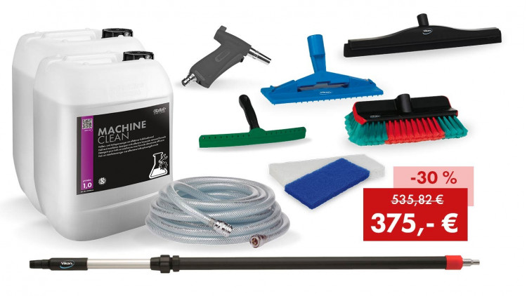 MACHINE CLEAN, Aktionspaket Waschhalle: 2 x 25 kg Kanister + Hilfsmittelpaket Waschhalle - Abbildung ähnlich