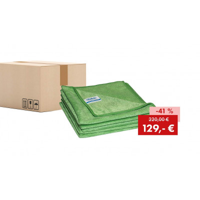 Sonderposten: Quick&Bright Mikrofasertuch grün, 40 x 40 cm, Karton (200 Stück) Sonderposten: Quick&Bright Mikrofasertuch grün, 40 x 40 cm, Karton (200 Stück)