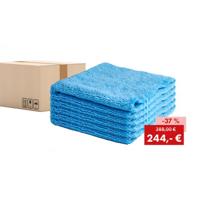 Aktionspaket Quick&Bright Hochflor Staub- und Poliertuch 2in1, blau, 38 x 38 cm: 200 Stück